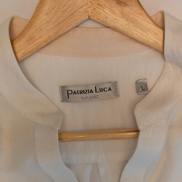 Patrizia Luca White Blouse with Zipper, Women's Large - Picture 2 of 4